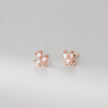 A45548 s925 sterling silver trendy sweet dainty rhinestone stud earrings