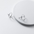 A33673 s925 sterling silver circle earrings