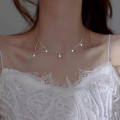 A44941 s925 sterling silver fringe fashion necklace