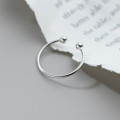 A38220 s925 sterling silver adjustable simple design ring