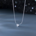 A43504 s925 sterling silver trendy sweet unique rhinestone necklace