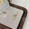 A43712 sterling silver heart simple elegant necklace