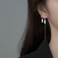 A33186 s925 silver asymmetric chain geometric earrings