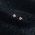 A33211 s925 sterling silver simple rhinestone earrings