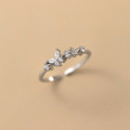 A44312 s925 sterling silver trendy sweet unique rhinestone ring