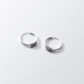 A35961 s925 sterling silver bar rope simple cute earrings