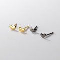 A36606 s925 sterling silver tiny cute silver heart earrings