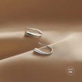 A44411 silver dainty cute simple teardrop stud earrings