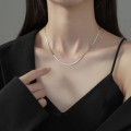 A38069 s925 sterling silver double design elegant necklace