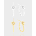 A40517 design stud sterling silver s925 earrings