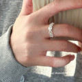 A45800 s925 sterling silver trendy sweet hollowed heart teardrop ring