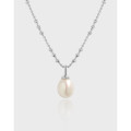 A38641 design simple quality fresh water pearl bead s925 sterling silver necklace
