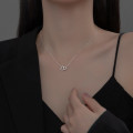 A36911 s925 sterling silver geometric necklace