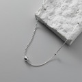 A36902 s925 sterling silver women asymmetric necklace