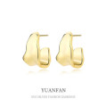 A35662 925 sterling silverins small unique irregular earrings