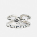 A33453 s925 sterling silver vintage thai silver simple fashion adjustable silver ring