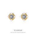A39346 sterling silver vintage bird stud pearl earrings