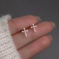 A37325 s925 sterling silver rhinestone stud design earrings