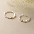 A36567 s925 sterling silver pearl cute beaded ring