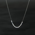 A36768 s925 sterling silver geometric square simple necklace