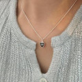 A42750 sterling silver heart simple elegant necklace