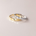 A45352 s925 silver rhinestone elegant cute triangle sweet ring