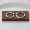 A44618 s925 silver fashion simple bar matte finish starts ring