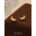 A43608 s925 sterling silver stud vintage fashion earrings