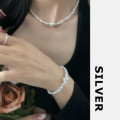 A38321 s925 sterling silver charm necklace bracelet