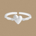 A44650 matte finish heart sterling silver s925 heartshape ring