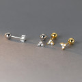 A37345 s925 sterling silver rhinestone stud trendy elegant earrings