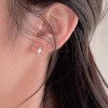 A45021 sterling silver stars simple elegant earrings