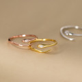 A45372 s925 sterling silver trendy sweet rhinestone ring