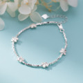 A43193 s925 silver fashion trendy beautiful butterfly charm design bracelet