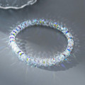 A46309 s925 silver sweet dainty crystal charm bracelet