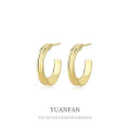 A35678 S952 sterling silver chic simpleC earrings