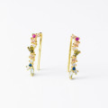 A44617 s925 sterling silver sweet rhinestone earrings