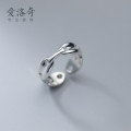 A32193 s925 sterling silver unique chic adjustabl ring