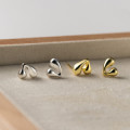 A43794 s925 sterling silver heart stud trendy elegant earrings