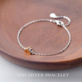 A34971 s925 sterling silver fashion chic rhinestone charm bracelet