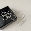 A36343 simple uniques925 sterling silver irregular silver ring