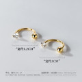 A38344 s925 sterling silver rhinestone design elegant earrings