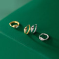 A31638 s925 sterling silver simple rhinestone cute unique serpent earrings