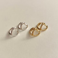 A36026 trendys925 sterling silver heart hoop unique earrings