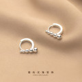 A32388 s925 sterling silver circle chic unique earrings
