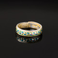 A44627 silver trendy sweet purple ring