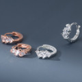 A40908 s925 sterling silver rhinestone cute unique earrings