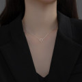 A35246 s925 sterling silver pendant simple hexagon necklace