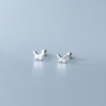 A35487 s925 sterling silver simple unique butterfly earrings