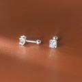 A36859 s925 sterling silver rhinestone earrings